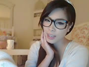 Korean Glasses mädchen On Webcam