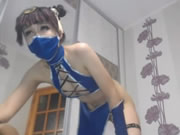 Asiatische Mädchen Cosplay Ninja